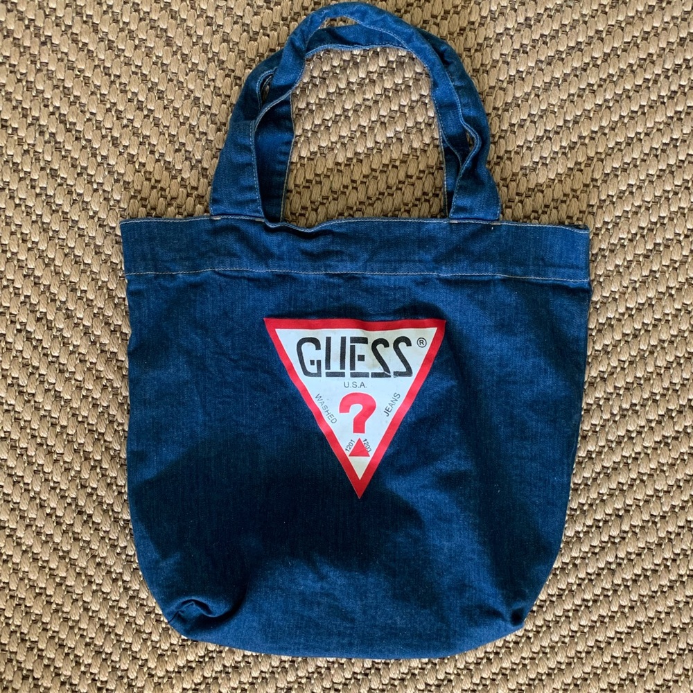 Guess Denim Tote Bag